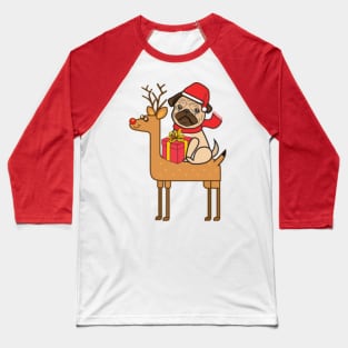 Pug Xmas Baseball T-Shirt